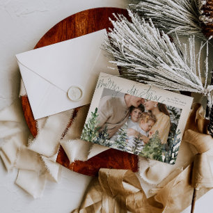 Modern Simple Frohe Weihnachts-Weihnachtskarte Fot Feiertagskarte