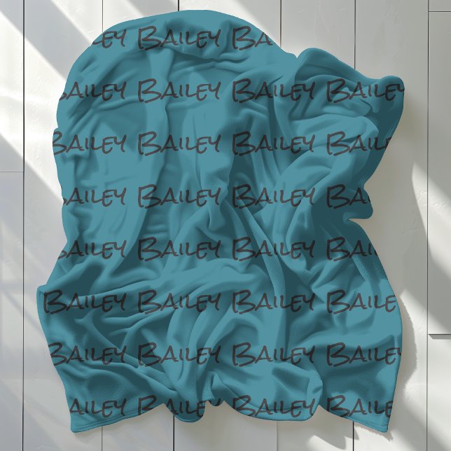 Modern Simple Fun Pet Dog Cat Name Fleecedecke (Von Creator hochgeladen)