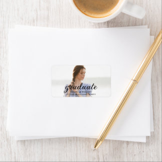Modern Simple Graduation Photo Address Label Adressaufkleber