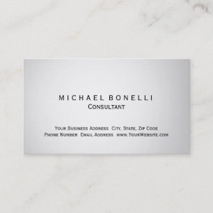 Modern Simple Gray Consultant Business Card Visitenkarte