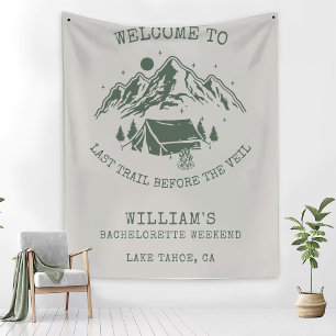 Modern Simple Green Camp Junggeselinnen-Abschied Fleecedecke