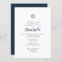 Modern Simple Handschrift Typografie Bat Mitzvah
