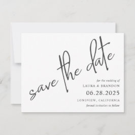 Modern Simple Handwriting Script Save the Date