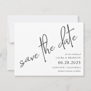 Modern Simple Handwriting Script Save the Date