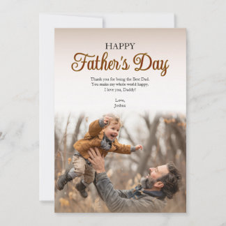 Modern Simple Happy Father’s Day Photo Karte