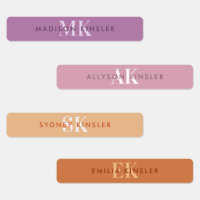 Modern Simple Initial Lila Boho Wasserfester Name