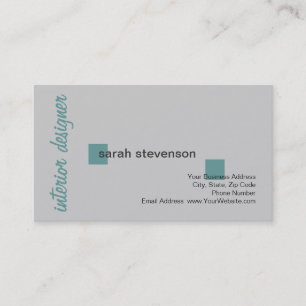Modern Simple Interior Designer Business Card Visitenkarte