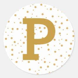 Modern Simple Joy Personalisiert Gold Umschlag Auf Runder Aufkleber