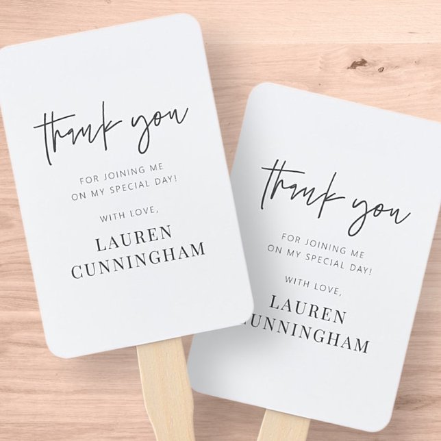 Modern Simple Minimalistisch Chic Vielen Dank Fächer (Von Creator hochgeladen)