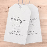 Modern Simple Minimalistisch Chic Vielen Dank Geschenkanhänger<br><div class="desc">Design besteht aus modernem,  schicken Typografie mit Sans Serif und Serif Schriftart.</div>