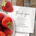 Modern Simple Minimalistisch Chic Vielen Dank Serviette<br><div class="desc">Design besteht aus modernem,  schicken Typografie mit Sans Serif und Serif Schriftart.</div>