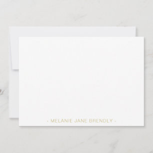 Modern Simple Minimalistisch Name White Mitteilungskarte