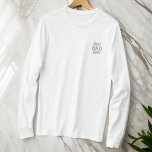 Modern Simple Monogram Best Vater je Typografie Besticktes Langarmshirt<br><div class="desc">Moderne,  einfache Buchstabenmonogramme auf der Vorderseite und im Nacken.</div>