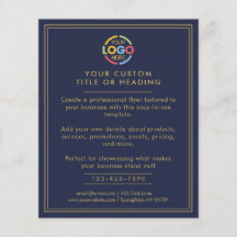 Modern Simple Navy Blue Business Logo-Werbeaktion