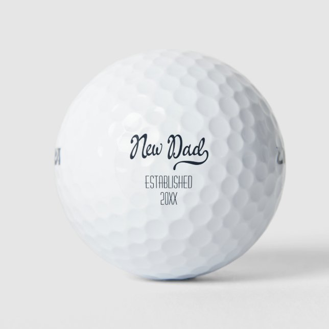 Modern Simple New Dad Golfball (Vorderseite)