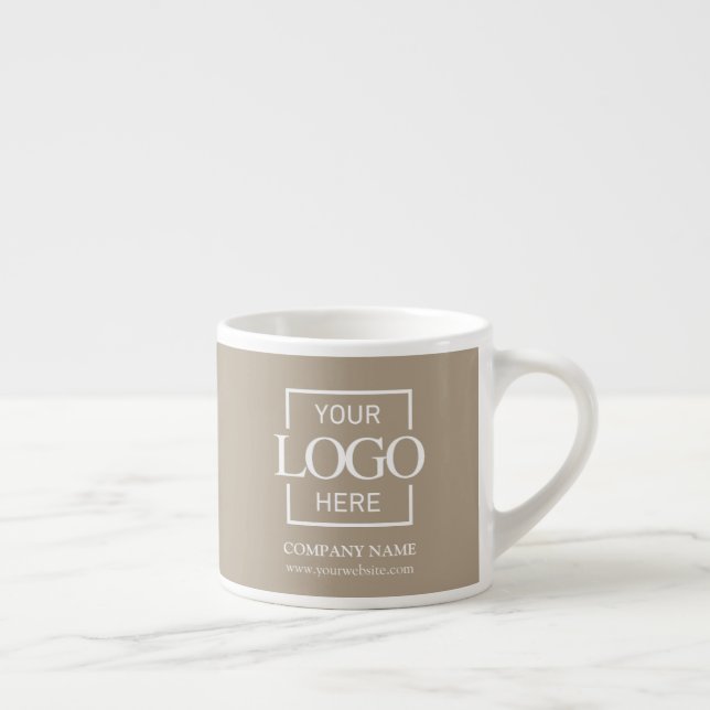 Modern Simple Personalized Company Branding Logo Espressotasse (Rechts)