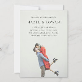 Modern Simple Photo Wedding Magneteinladung