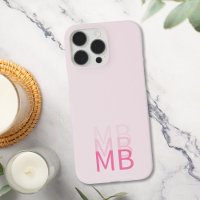 Modern Simple Pink Initial Monogram