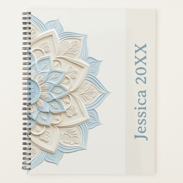 Modern Simple Pretty Colorful Cute Mandala Planner Planer (Vorderseite)