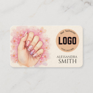 Modern Simple Professional Business Nail Tech Card Telefonnummerkarte