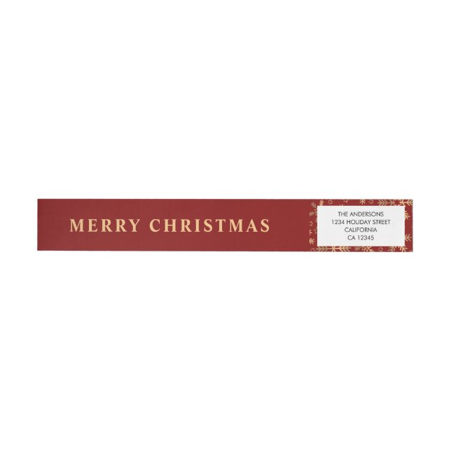 Modern Simple Red Gold Frohe Weihnachten (Person)