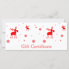 Modern Simple Red Moose Snowflakes Geschenkkarte