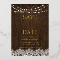 Modern Simple Rustic Twinkle Lights Wedding Rett T