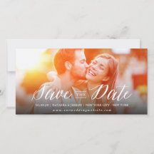 Modern Simple Script Save the Date Foto Card