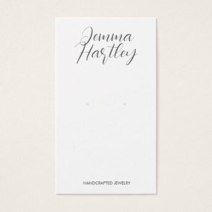 Modern Simple Script Schwarz-weiß Earring Display