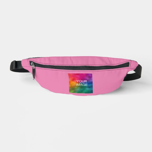 Modern Simple Template Upload Image Foto Pink Bauchtasche (Vorderseite)