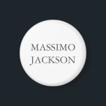 Modern Simple Trendy Minimalist Plain Own Name Magnet<br><div class="desc">This template can be customized to meet all professional occupations.</div>