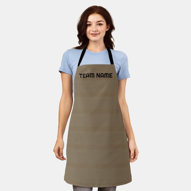 Modern Simple Two Tone Stripe Geometric Boho braun Schürze (Getragen)
