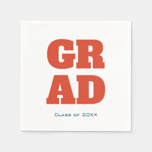 Modern Simple Typografy Abschluss Red Serviette