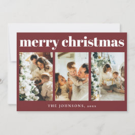 Modern Simple Typografy Christmas Holiday Card Feiertagskarte