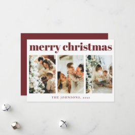 Modern Simple Typografy Christmas Holiday Card Feiertagskarte
