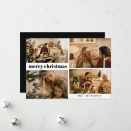 Modern Simple Typografy Christmas Holiday Card Feiertagskarte
