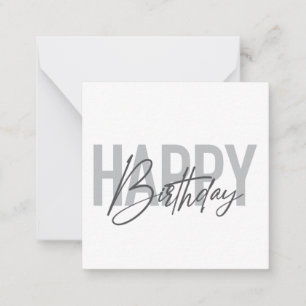 Modern, simple, urban, cool Happy Birthday Mitteilungskarte