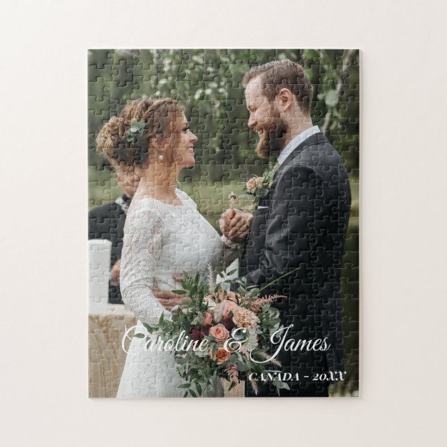 Modern Simple wedding Photo Puzzle (Vertikal)