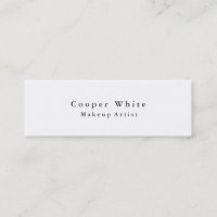Modern Simple White Skinny Makeup Artist Stylist
