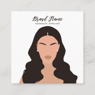 Modern Simple Women Stuhleringe Display Card Quadratische Visitenkarte