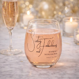 Modern Sixty and Fabulous 60th Birthday Party Weinglas Ohne Stiel