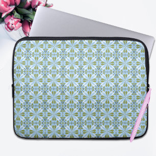 Modern skandinavisches Design Blaues Olive Green Laptopschutzhülle