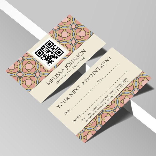 Modern Skincare Esthetician Appointment Card Terminkarte (Von Creator hochgeladen)