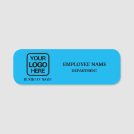 Modern Sky Blue Custom Business Name Tag Namensschild