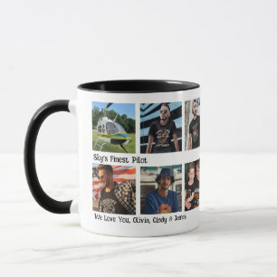 Modern 'Sky's schönster Pilot' Foto Collage wahren Tasse