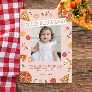 Modern Slice Slice Baby Geburtstag Danke Karte
