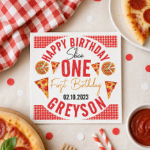 Modern Slice Slice Baby Pizza 1. Geburtstag