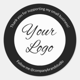Modern Small Business Logo Vielen Dank Runder Aufkleber