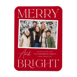 Modern Snapshot - Merry and Bright Foto Magnet