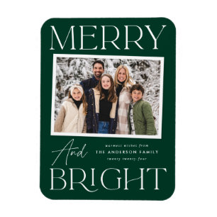 Modern Snapshot - Merry and Bright Foto Magnet
